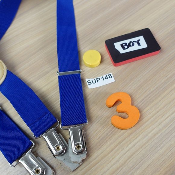 Suspender Boy Blue Clip On Y Back Adjustable Strap Stretch‎ Classic Royal - Picture 7 of 7